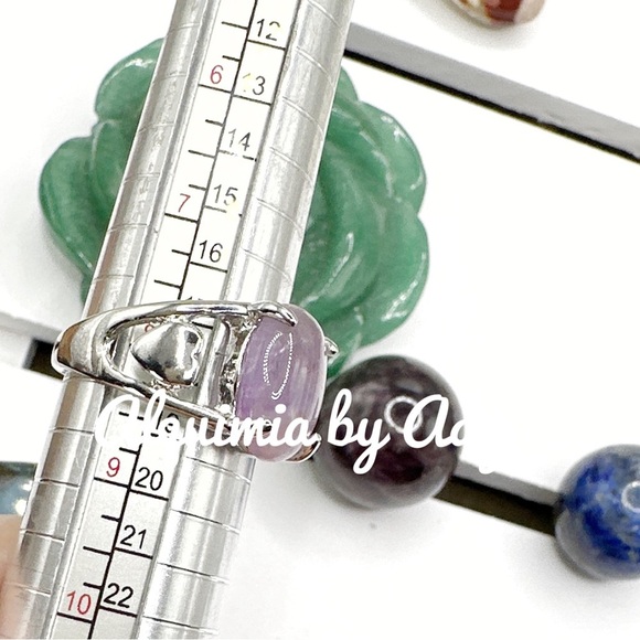 Amethyst silver Victorian gem ring - Picture 2 of 8